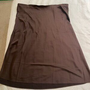 J. Crew Gwyneth Slip Skirt in Chocolate Brown